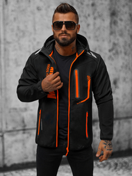 Vīriešu softshell jaka melns un oranžs OZONEE JS/HH026/1Z