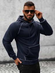 Vīriešu džemperis ar kapuci tumši zila OZONEE O/8B152/25