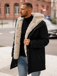 Vīriešu parka melna OZONEE JS/22M316/392Z