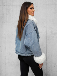 Sieviešu džinsu jaka debesu zila OZONEE JS/11Z8219Z