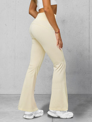 Sieviešu legingi ar platām kājām ecru OZONEE JS/17K570/1