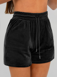 Sieviešu velūra treniņtērpa komplekts melns OZONEE JS/35C1616/3