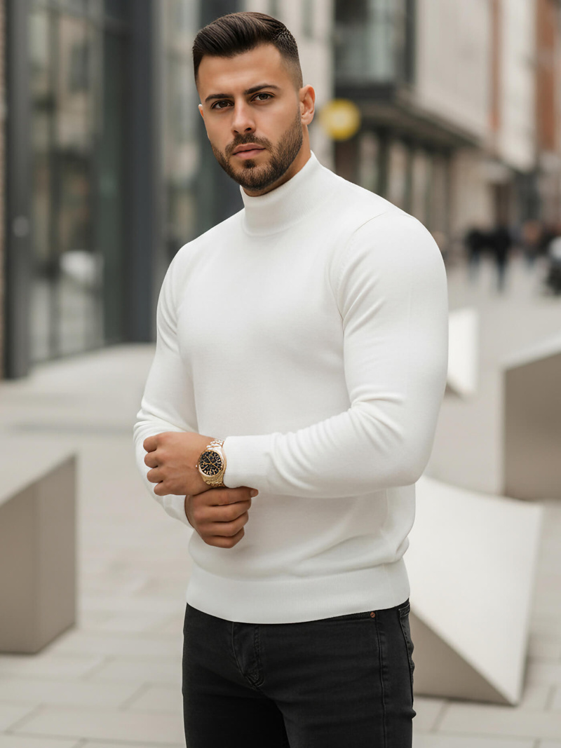 Vīriešu svīteris balts OZONEE V/V24503