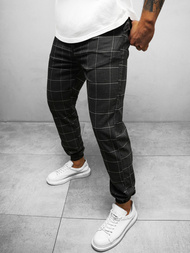  Vīriešu chino bikses melni OZONEE DJ/2276/22