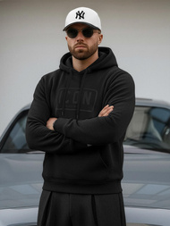 Vīriešu džemperis ar kapuci melna OZONEE JS/8B1975/3