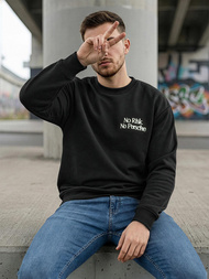 Vīriešu džemperis melns OZONEE JS/65B3918/3Z