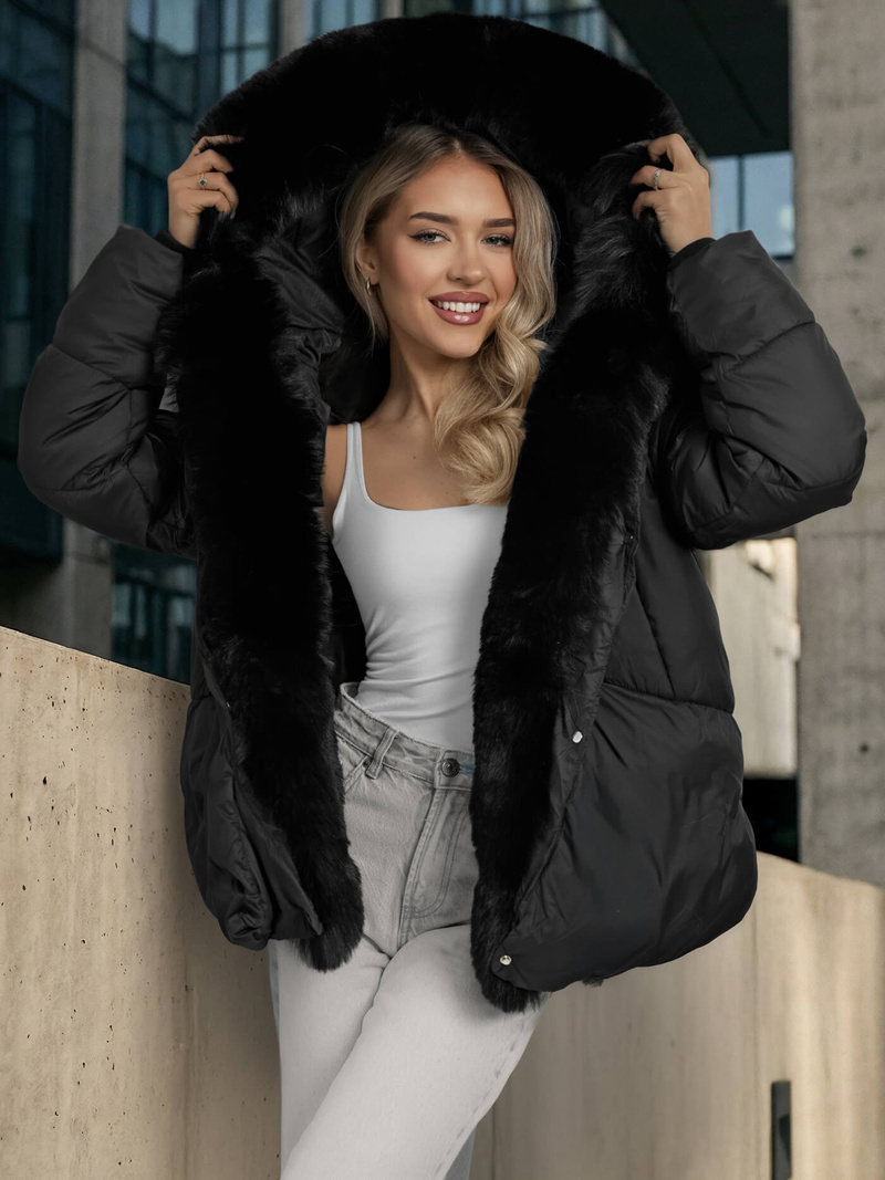 Sieviešu jaka melna OZONEE O/16M9179/392Z