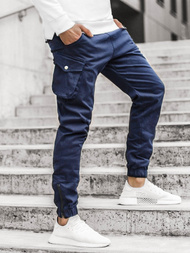 Vīriešu jogger bikses tumši zilas OZONEE A/705