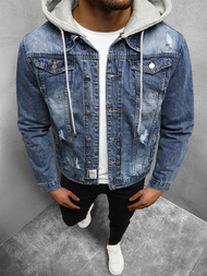 Vīriešu džinsu jaka debesu zila OZONEE NB/MJ505B