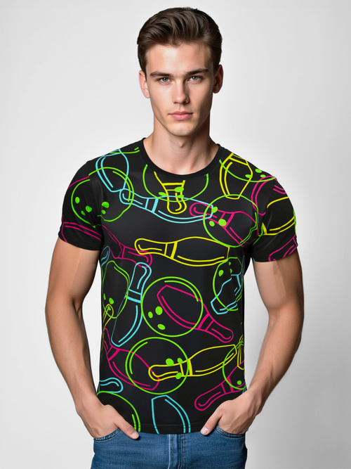 Vīriešu T-krekls Melns OZONEE O/T1272/3Z