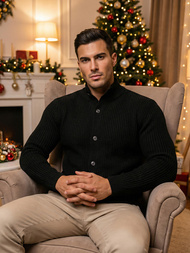 Vīriešu svīteris melns OZONEE NB/MM6020/4Z