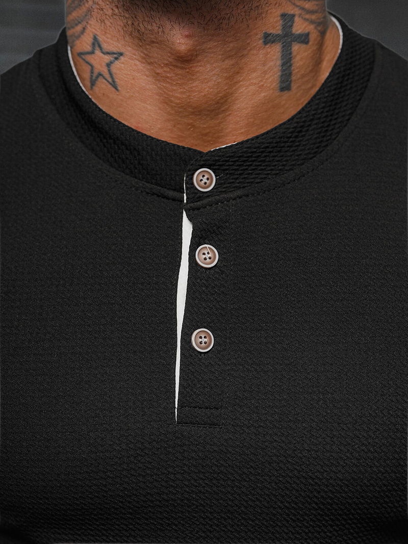 Vīriešu t-krekls melns OZONEE O/M011