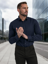 Vīriešu krekls tumši zila OZONEE V/V188