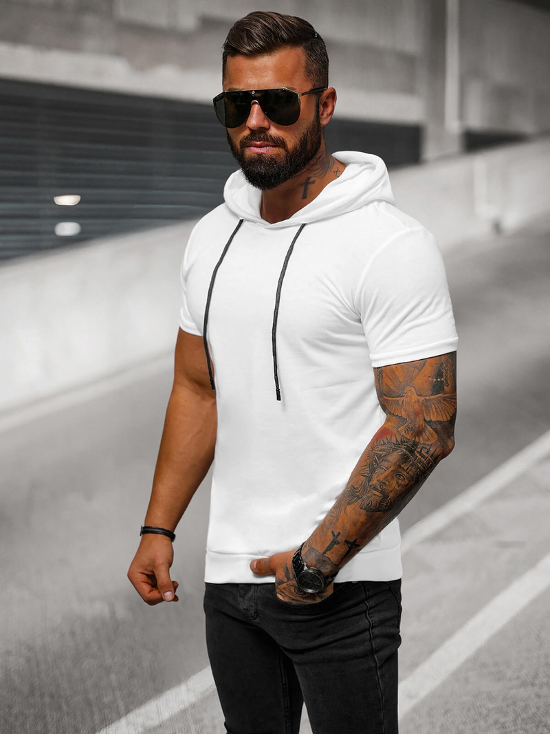 Vīriešu t-krekls balts OZONEE JS/8T955/1