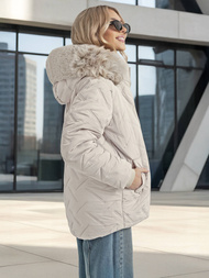 Sieviešu jaka gaiši pelēka OZONEE JS/16M9296/280