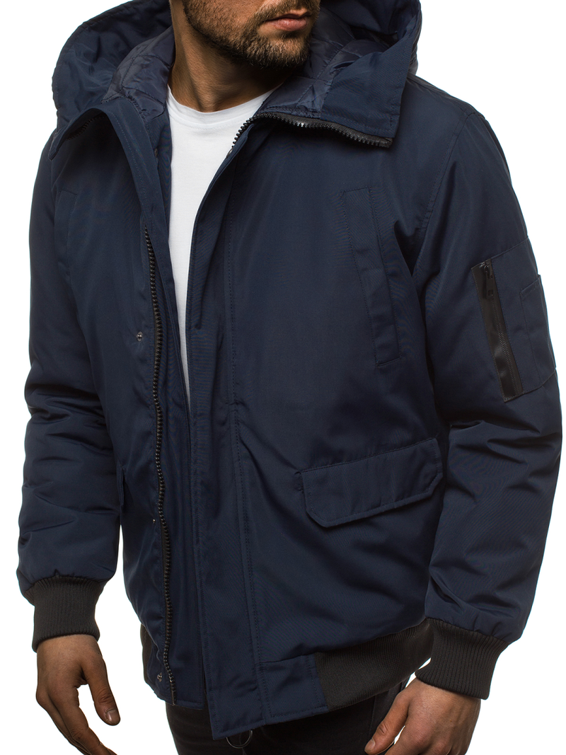 Vīriešu virsjaka tumši zila OZONEE JS/2019005