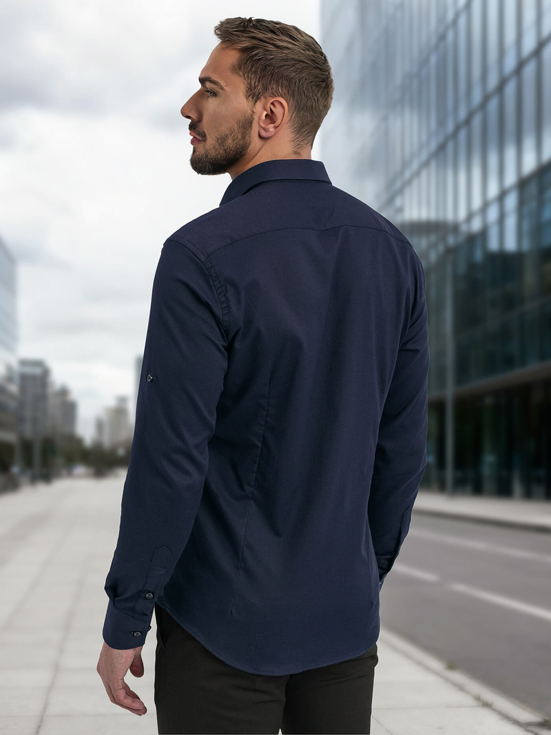 Vīriešu krekls tumši zila OZONEE V/V188