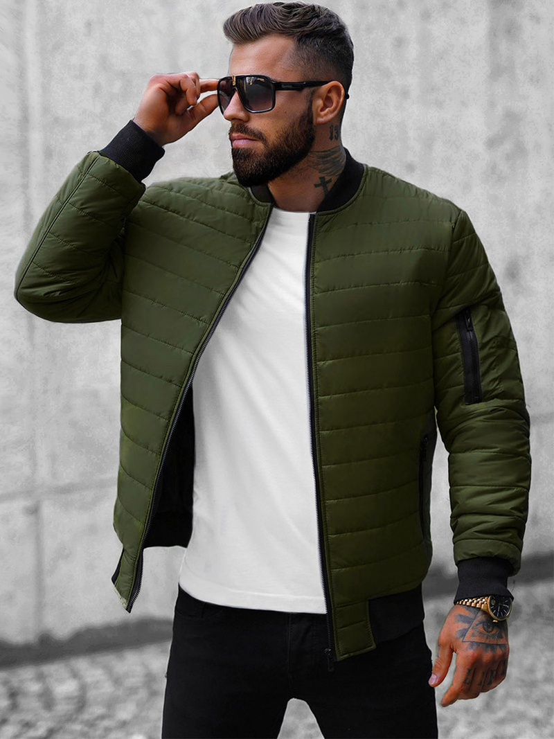 Vīriešu bomber virsjaka zaļa OZONEE JS/MY02Z