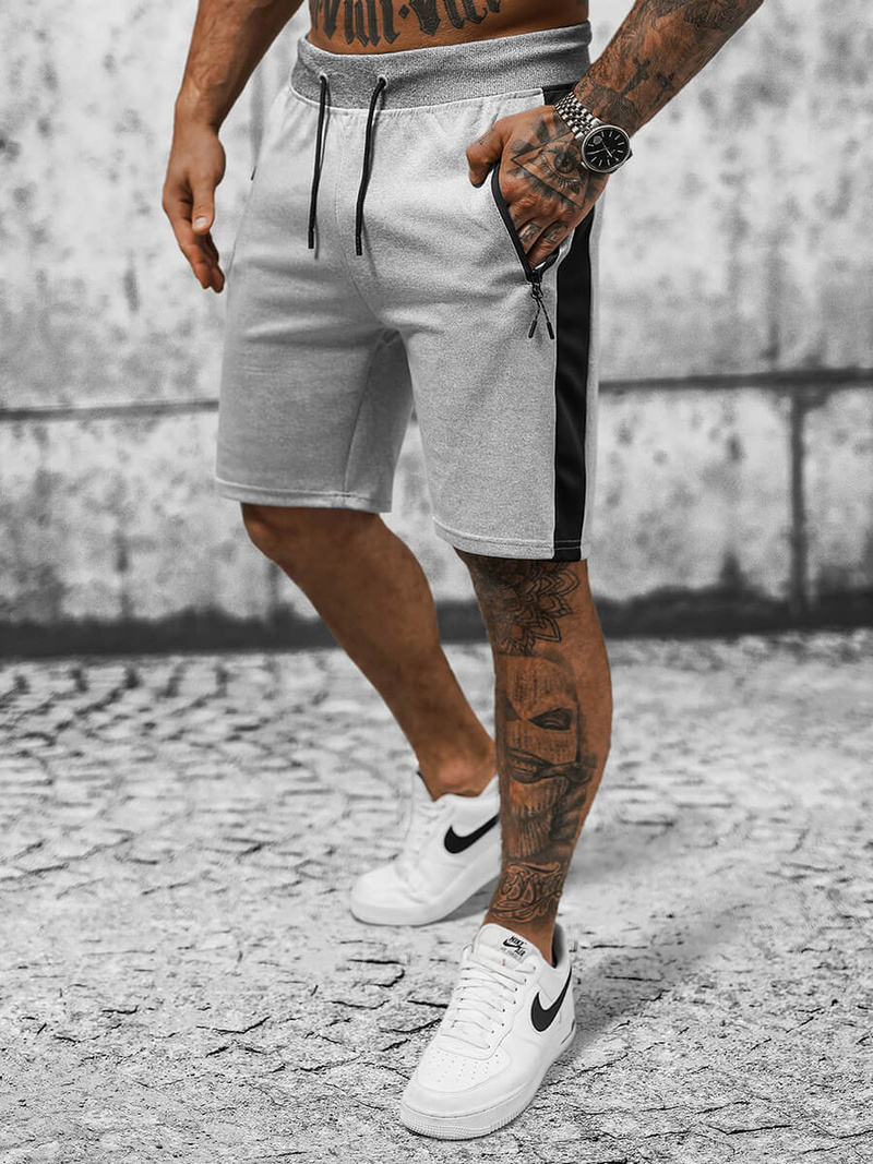 Vīriešu sporta šorti pelēks OZONEE JS/8K281