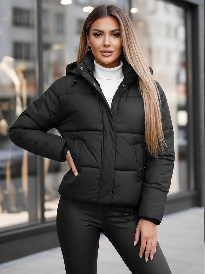 Sieviešu jaka melna OZONEE JS/16M9188/392Z