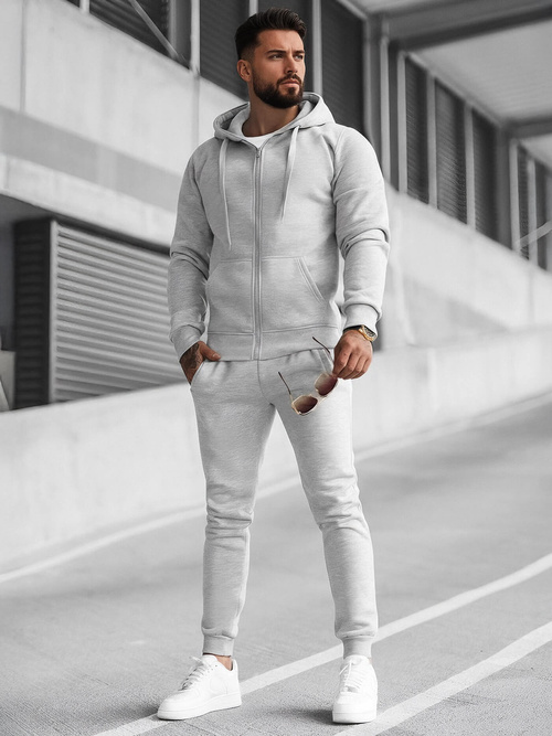 Vīriešu treniņtērps pelēks OZONEE JS/68C10386/2Z