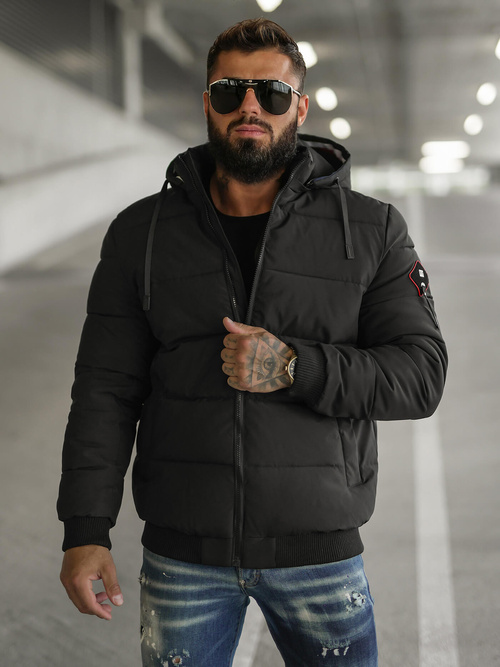 Vīriešu parka melna OZONEE JS/31M5031/392Z