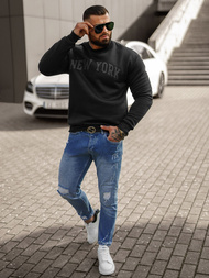 Vīriešu džemperis melns OZONEE JS/8B1362/3