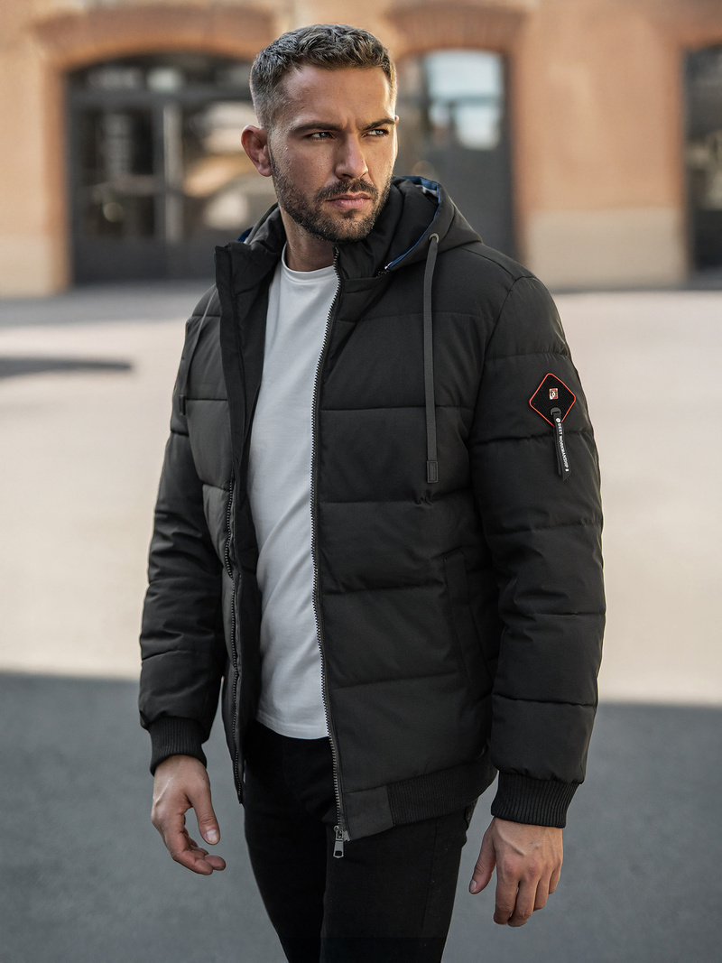 Vīriešu parka melna OZONEE JS/31M5031/392Z