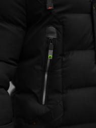 Vīriešu parka melns OZONEE JS/22M61/392