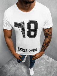 Vīriešu T-krekls balts OZONEE O/1174Z