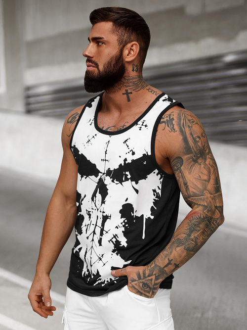 Vīriešu t-krekls bez piedurknēm melna OZONEE JS/8B1708/3Z