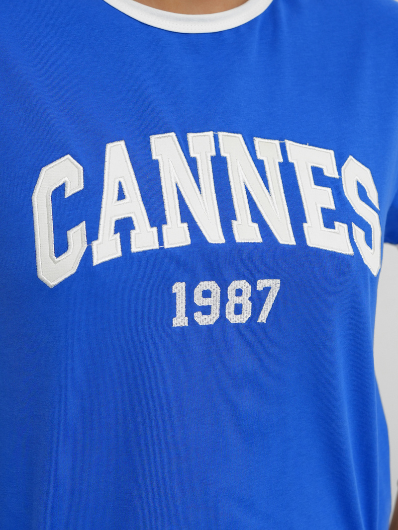 Sieviešu t-krekls debesu zili OZONEE JS/R62184