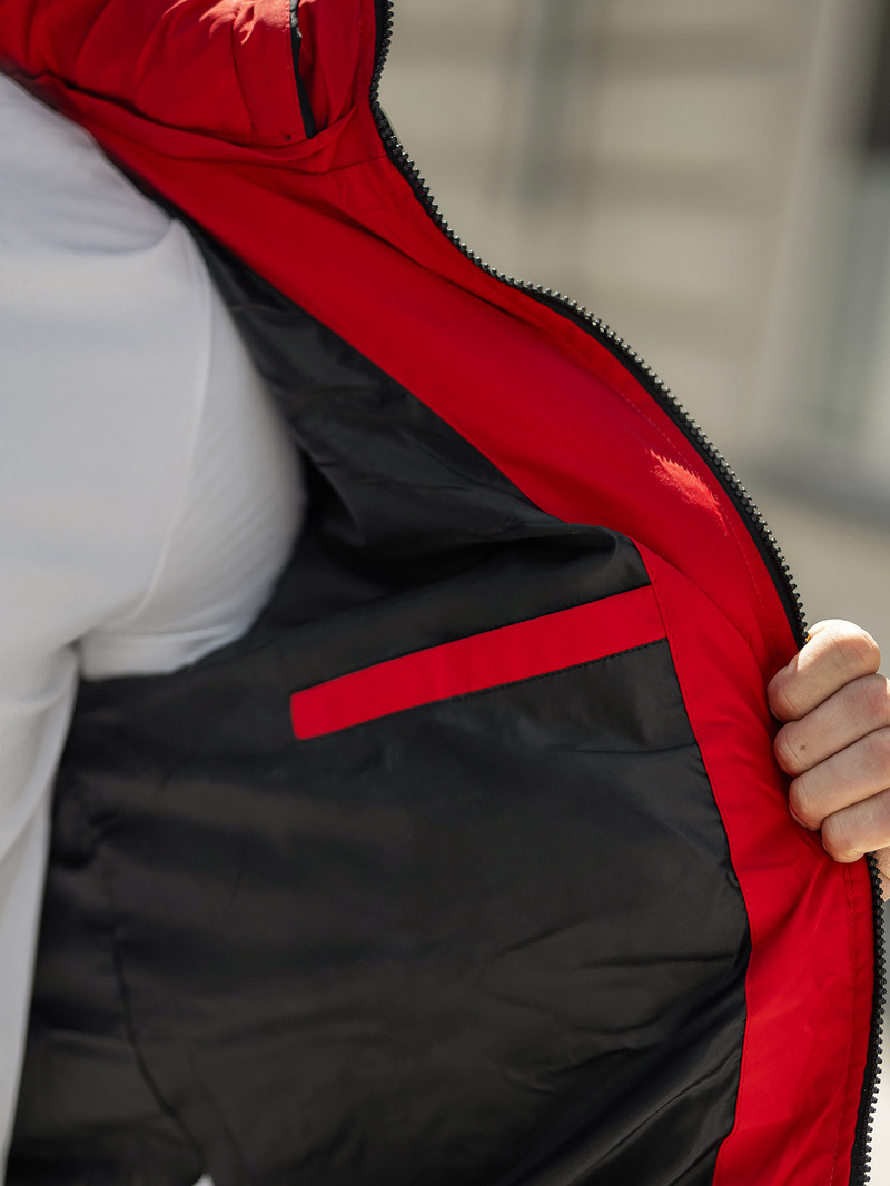 Vīriešu parka melni-sarkana OZONEE JS/31M5083/270