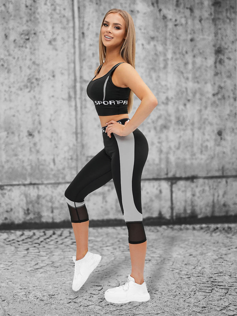 Sieviešu treniņtērps melns OZONEE O/XL013/1Z