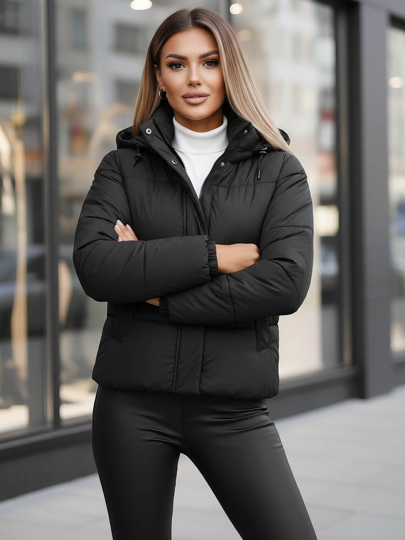 Sieviešu jaka melna OZONEE JS/16M9188/392Z