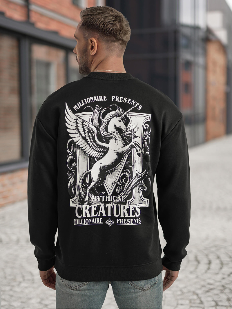 Vīriešu džemperis melns OZONEE JS/65B3919/3