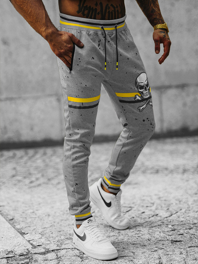 Vīriešu sporta bikses pelēkas OZONEE JS/K10227Z