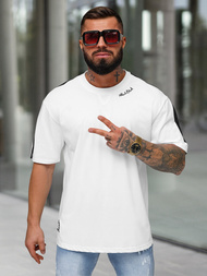 Vīriešu t-krekls balts OZONEE O/QQ1195