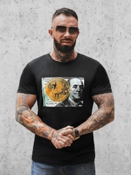 Vīriešu t-krekls melns OZONEE O/BL2260Z