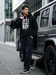 Vīriešu džemperis ar kapuci melna OZONEE JS/65B3909/3Z