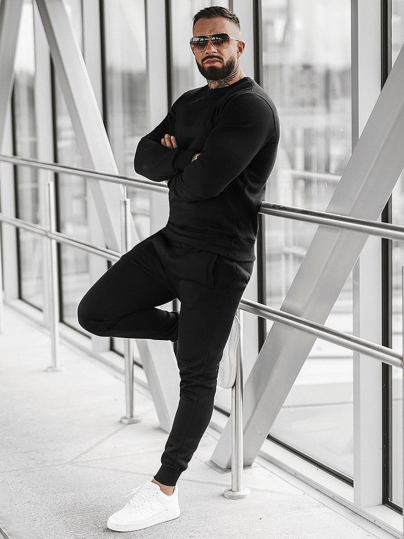 Vīriešu treniņtērps melns OZONEE JS/XW2001