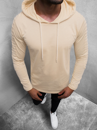 Vīriešu T-krekls ar garām piedurknēm ar kapuci smilšu OZONEE MECH/2148TZ