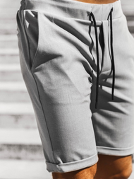 Vīriešu chino šorti pelēki OZONEE DJ/1002