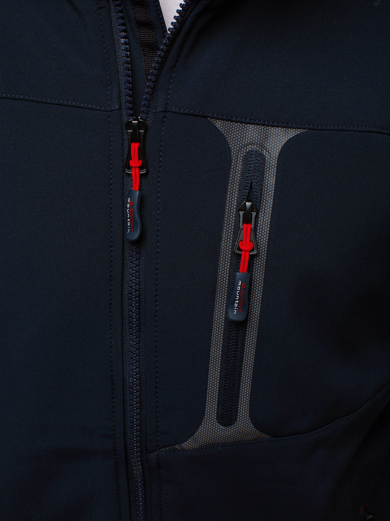 Vīriešu softshell virsjaka tumši zili-sarkana OZONEE GE/12262