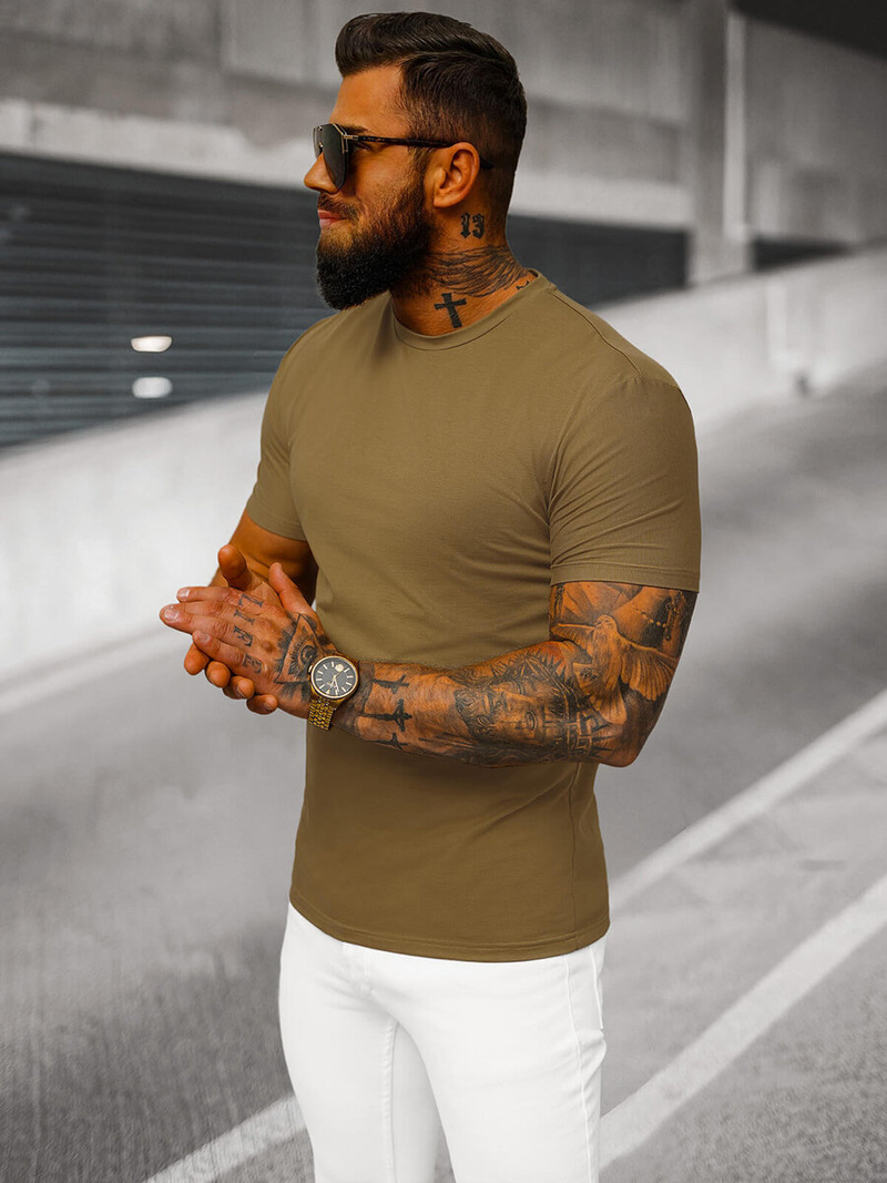 Vīriešu t-krekls brūns OZONEE NB/MT3001