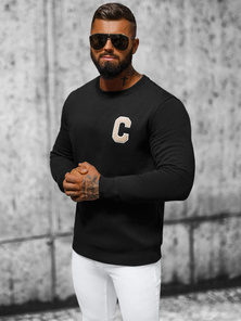 Vīriešu džemperis melns OZONEE NB/MF2019