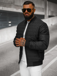 Vīriešu bomber virsjaka melna OZONEE JS/MY02Z