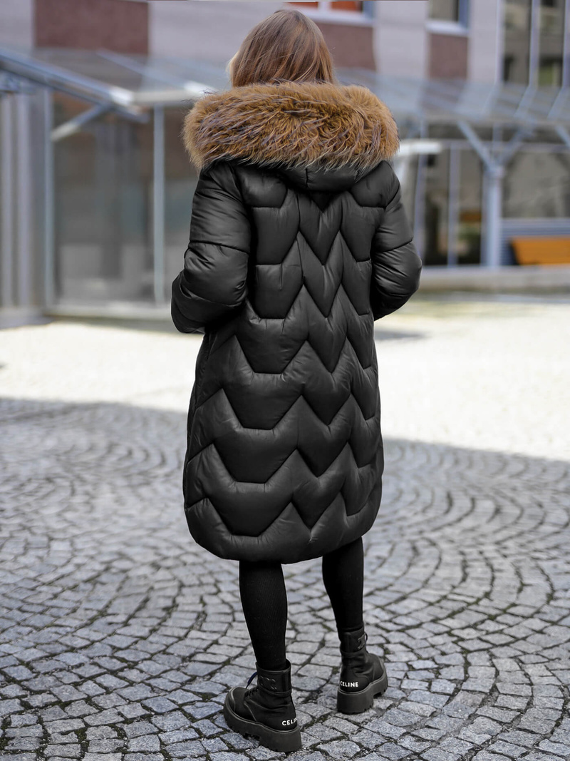 Sieviešu ziemas jaka melna OZONEE O/5M3229/392