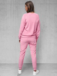 Sieviešu velūra treniņtērpa komplekts pulveris sārts OZONEE O/8C1173/38Z