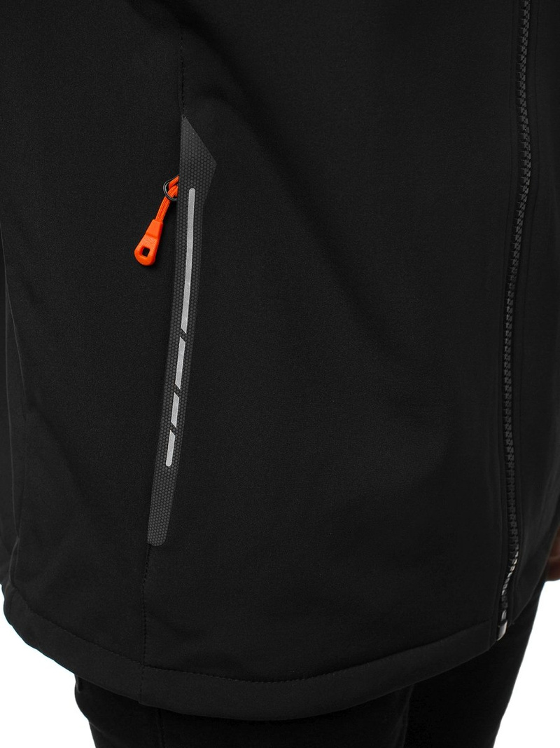 Vīriešu softshell virsjaka melni-oranža OZONEE GE/12268